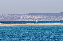 海,海灘,陽傘