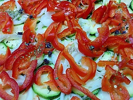 比萨,vegetale,夏南瓜