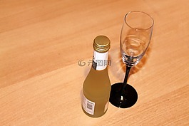 香檳酒,玻璃,瓶