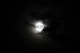 月球,夜,月光