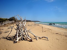 船舶,海灘,海