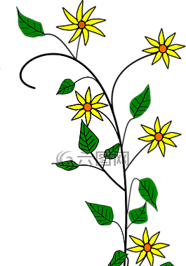 花,葉子,春