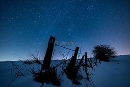 天空,剪影,冬天