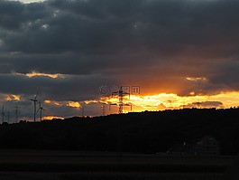 天空,abendstimmung,夜