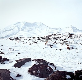 雪山,山頂,雪