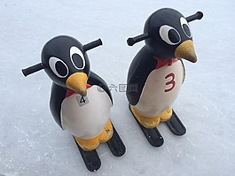 企鵝,滑冰,雙胞胎