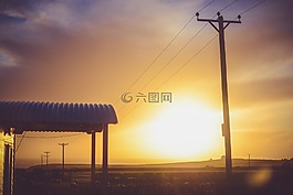 日落,光明,太陽