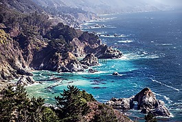 海岸線,懸崖,美麗的風(fēng)景