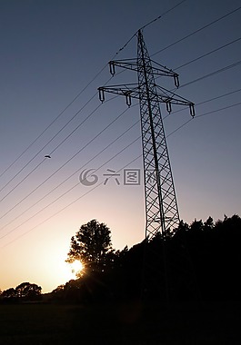 strommast,電源線,電力