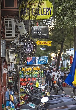 街,跡象,電線
