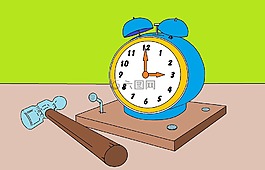 釘?shù)氖直?時(shí)鐘,繪圖