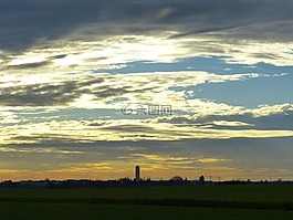天空,日落,傍晚的天空