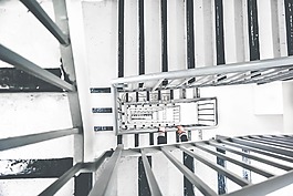 樓梯,向下,步驟