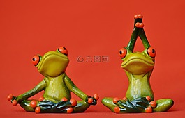 青蛙,数字,瑜伽
