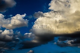 天空,云,秋
