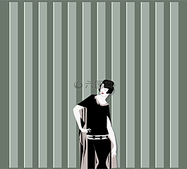 女子,模式,樣式