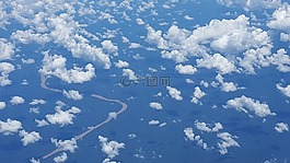 航空,云,翅膀