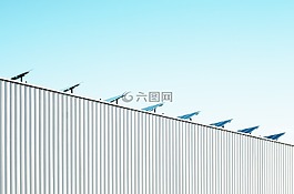 太陽能電池板,天臺,太陽能
