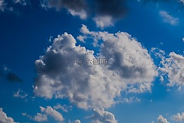 云,天空,藍色的天空的云彩