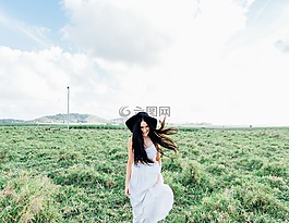 年輕的女人,夏裝,年輕