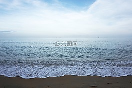 海灘,天空,沖浪