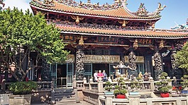 为在冬季庙山,台北,节