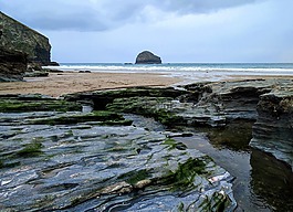 海,海景,巖