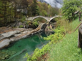 橋,河,瑞士