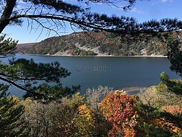 魔鬼湖,秋,威斯康星州