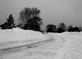 路,冬天,雪
