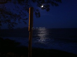 月光,海洋,夜
