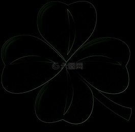 四葉三葉草,光明,綠色