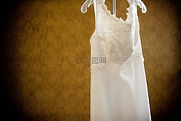 連衣裙,白,女性