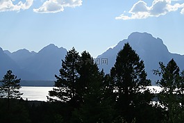 山,湖,山地景觀
