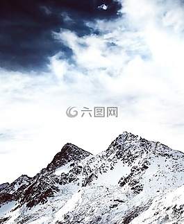 雪山,山頂,雪