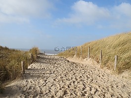 海,海灘,沙丘