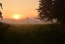 日出,morgenstimmung,天空