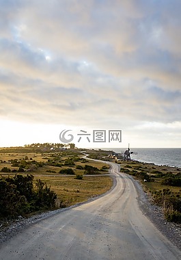 農(nóng)村公路,海邊,路