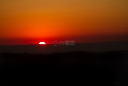 日落,橙色,太陽