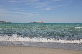 海灘,撒丁島,水