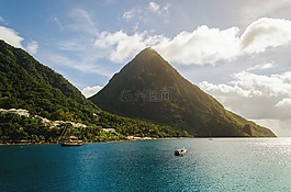 海洋,离岛,山