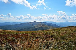 山,景觀,頂視圖