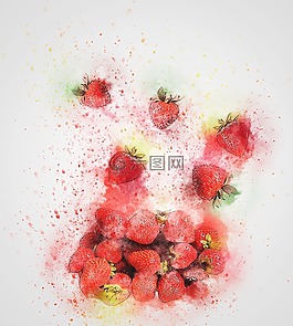 草莓,水果,紅色