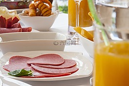 早餐,表,食品