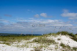 海灘,美國,海