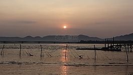 日出,上午,海