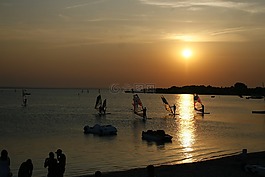 沖浪,日落,科夫