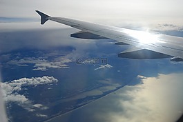 海銀行,飛機,天空