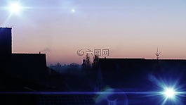 天空,院,抽象