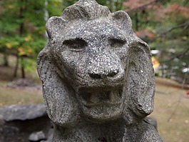 獅子,石,符號